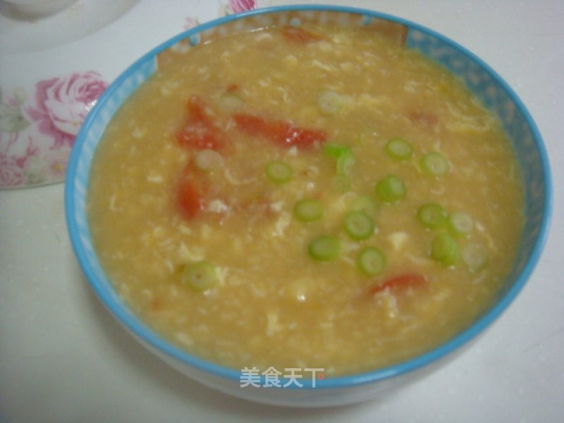 粗粮早餐-玉米面疙瘩汤的做法