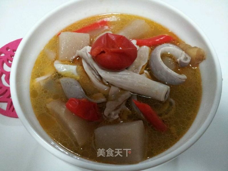 酸萝卜炖猪肚的做法