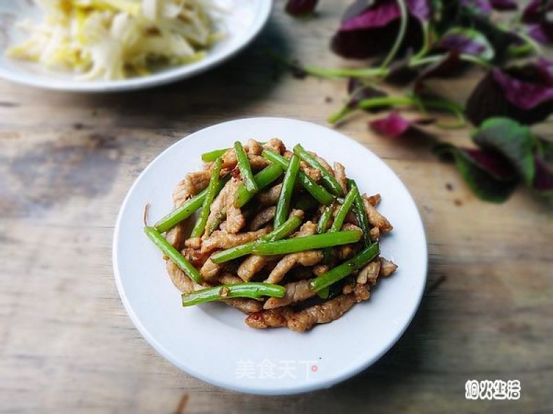 苋菜梗炒肉丝的做法