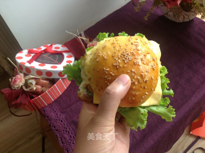 照烧猪排汉堡的做法