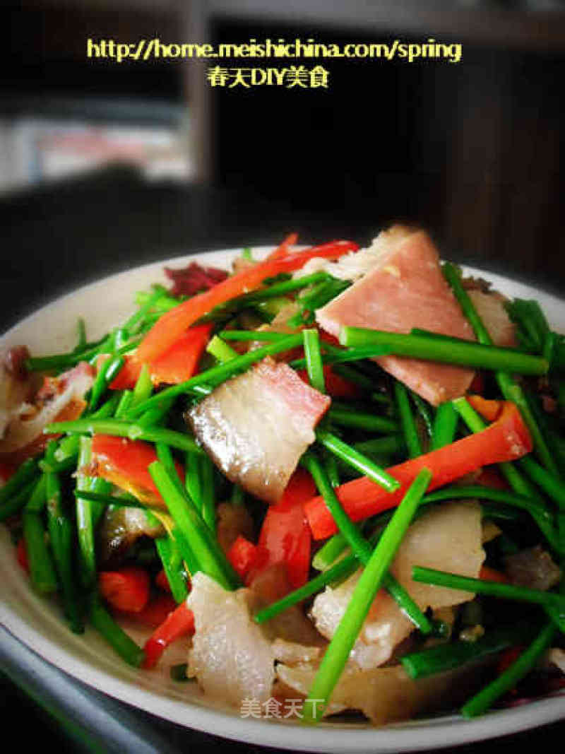 韭苔炒腊肉的做法