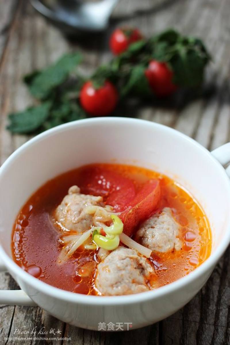 夏日滋补靓汤---番茄肉丸汤的做法