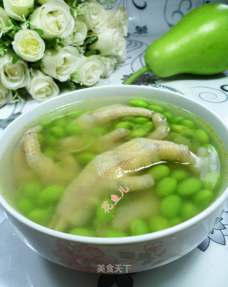 毛豆凤爪汤的做法
