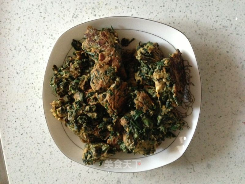 苦菜煎蛋的做法