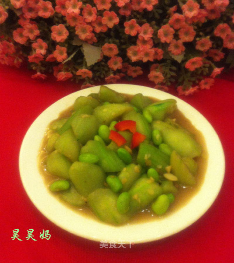 毛豆烧丝瓜的做法