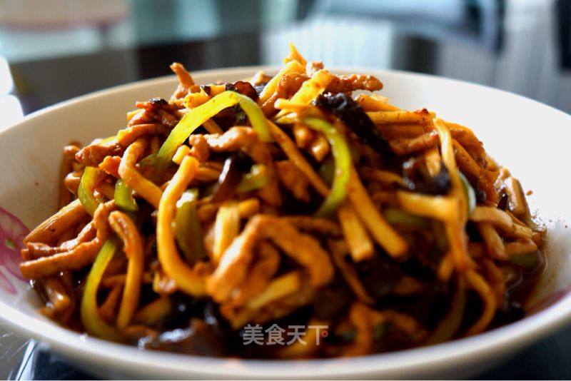 茭白小炒肉的做法