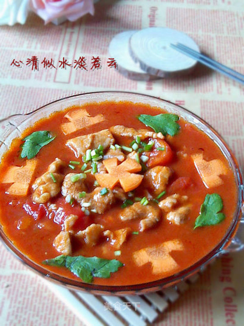 【孕妈夏日开胃菜】——————番茄烩肉片的做法