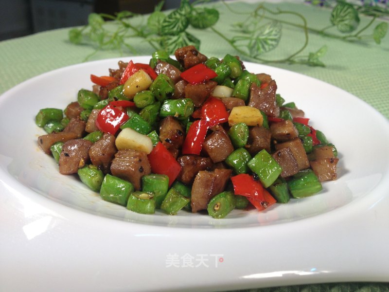 四季豆炒猪舌的做法