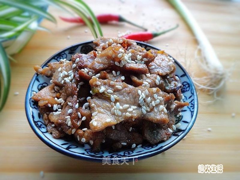 芝麻肉片的做法