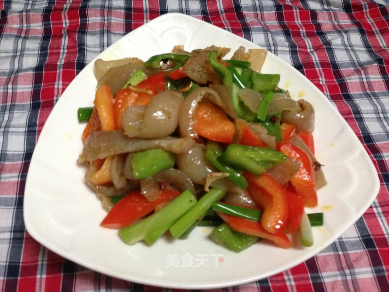 小炒猪皮的做法