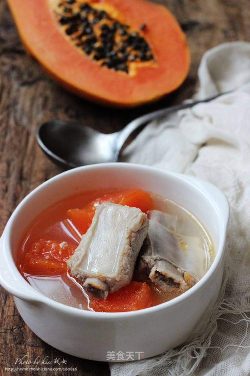 健脾消食---木瓜排骨汤的做法