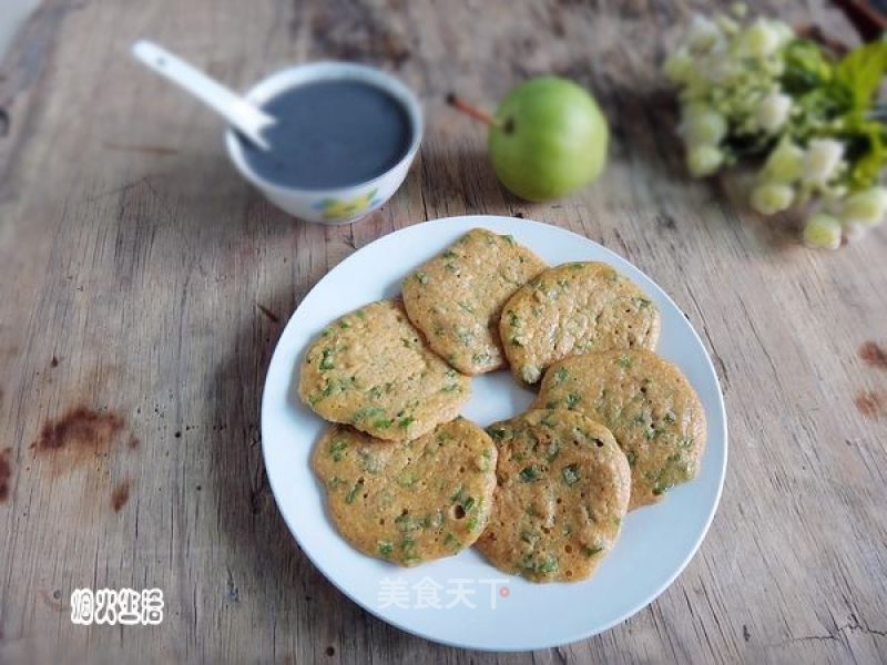 简单做，健康吃——葱花鸡蛋燕麦饼的做法