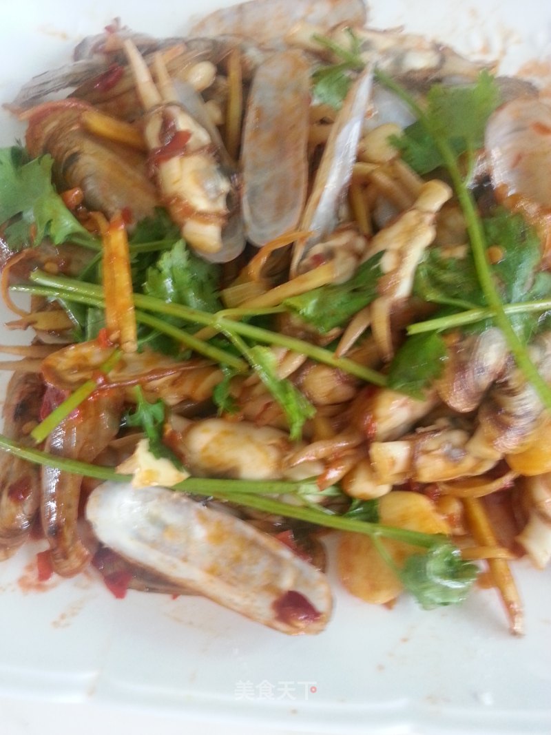 辣味蛏子的做法