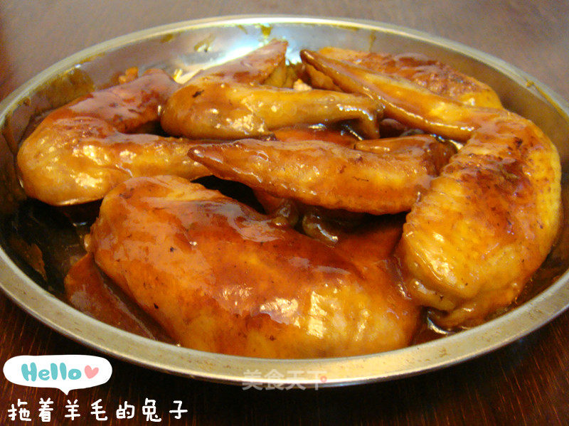 【羊毛兔出品。】茄汁版五味鸡翅的做法
