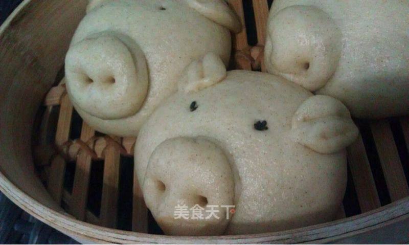 黑麦小猪豆沙包的做法