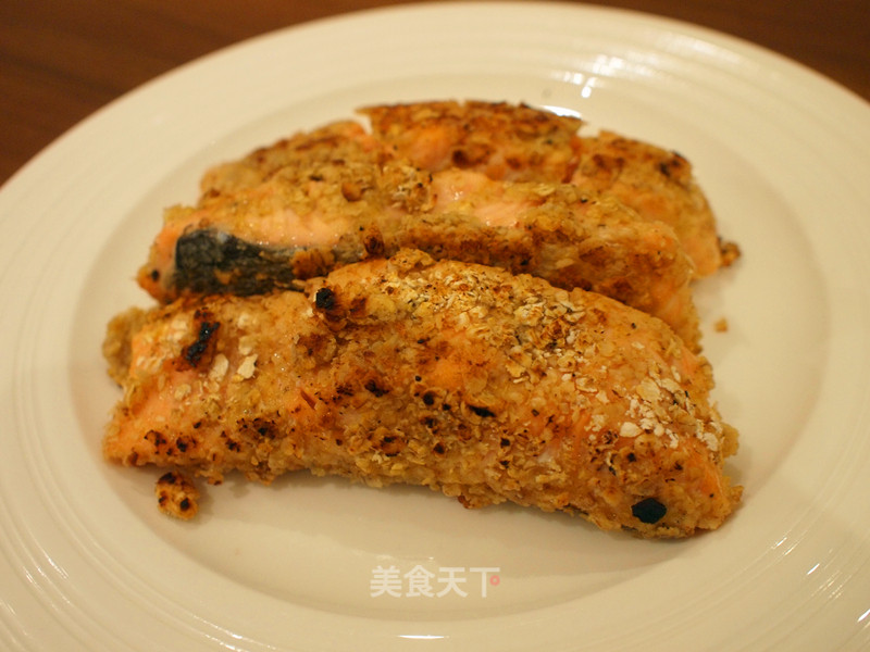 燕麦干煎三文鱼的做法