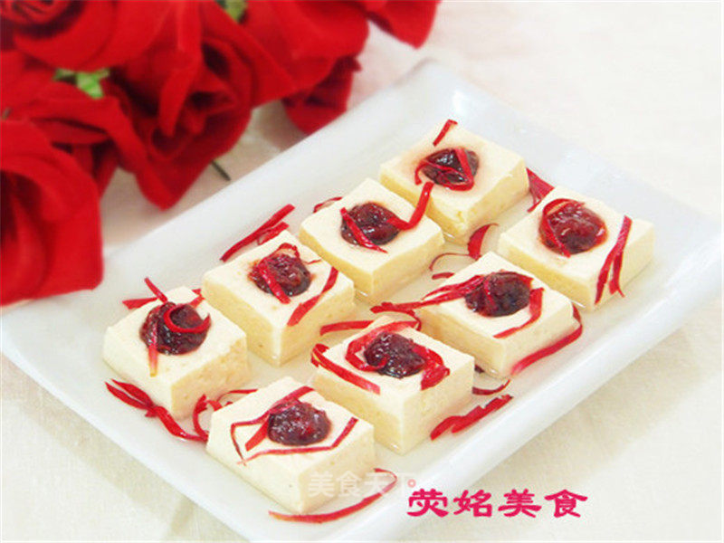 玫瑰花豆腐的做法