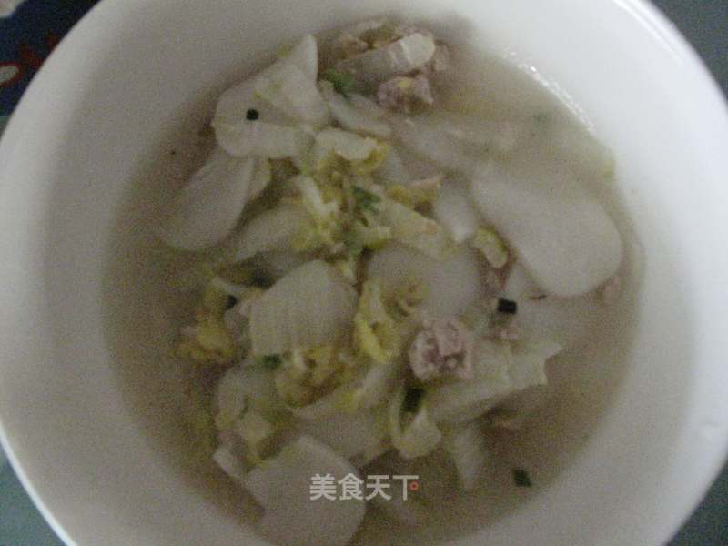 腌肉娃娃菜煮年糕的做法