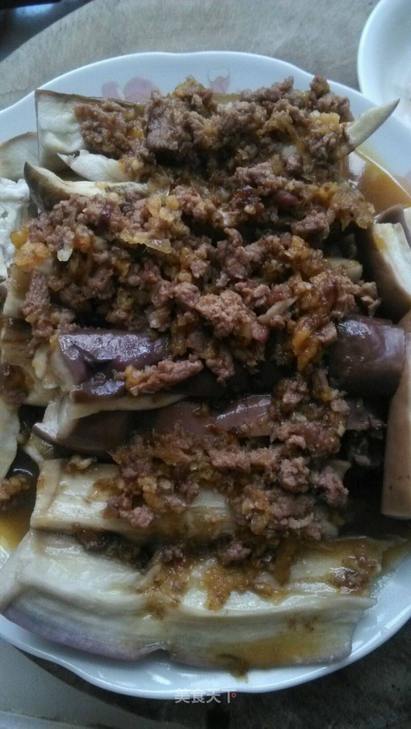 肉末浇蒸茄子的做法