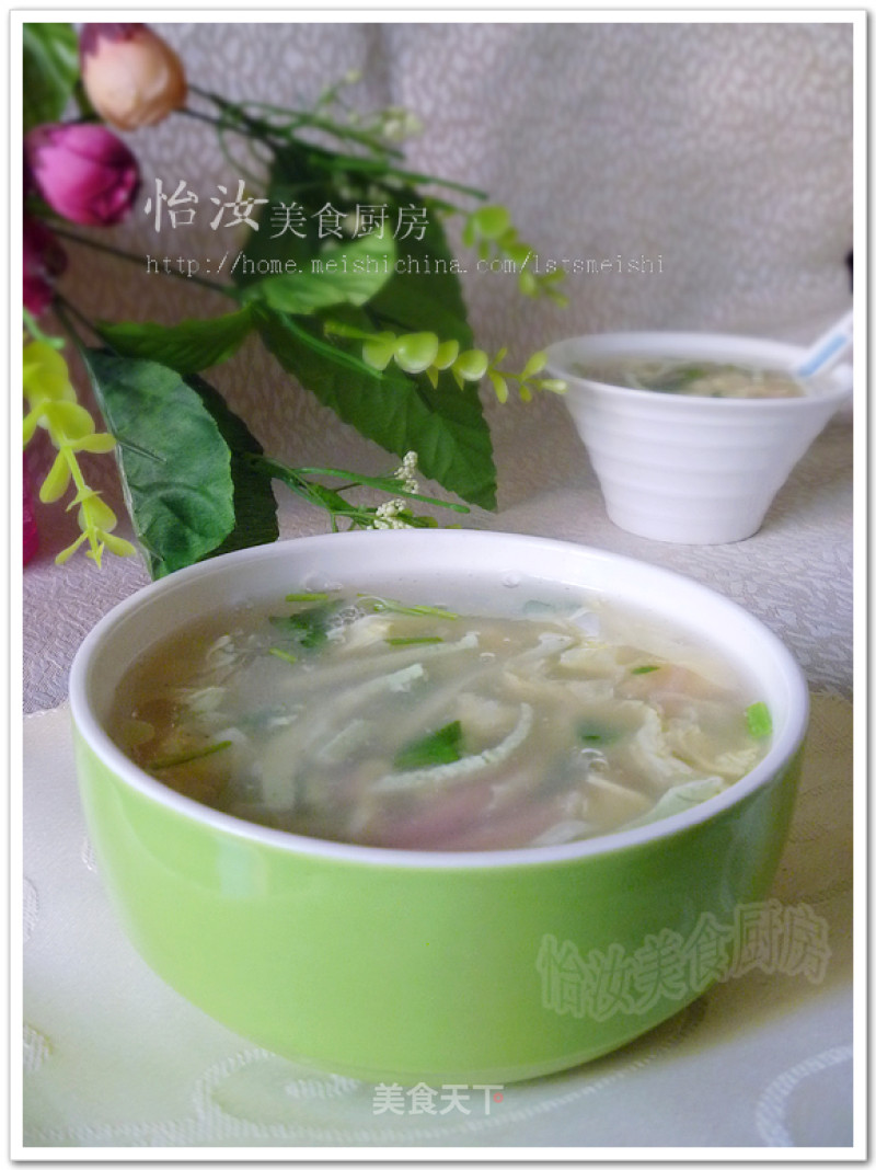 快手汤羹之【火腿豆腐羹】的做法