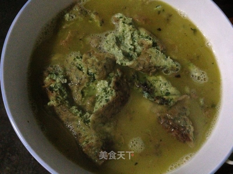 品自家野菜——铁芥菜煎蛋汤的做法