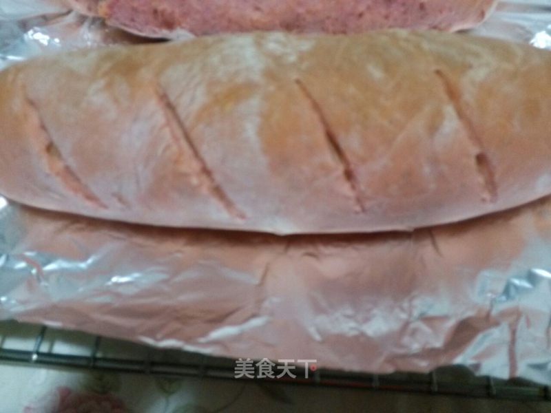 紫苋菜五彩豆长棍面包的做法