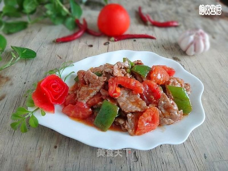 番茄肉片的做法
