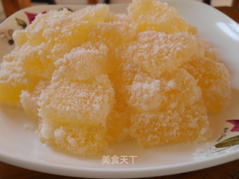 甜橙味椰丝冻的做法