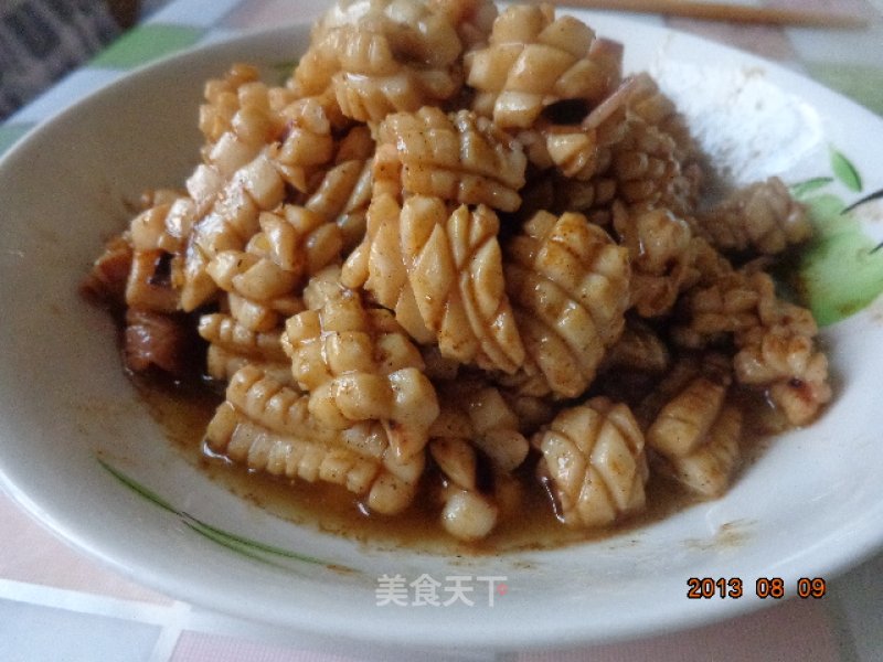 孜然鱿鱼卷的做法