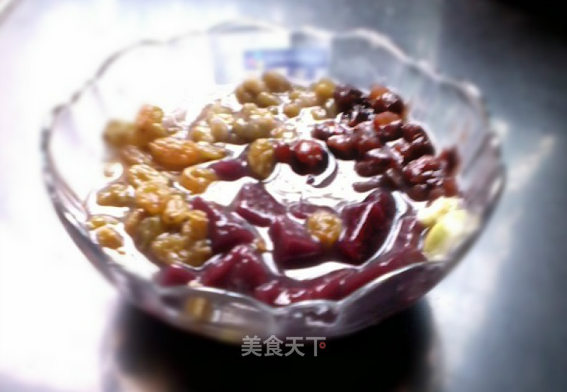 蜜豆紫薯芋圆的做法