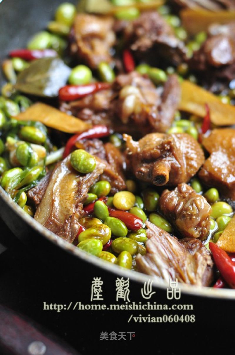 毛豆烧鸭的做法