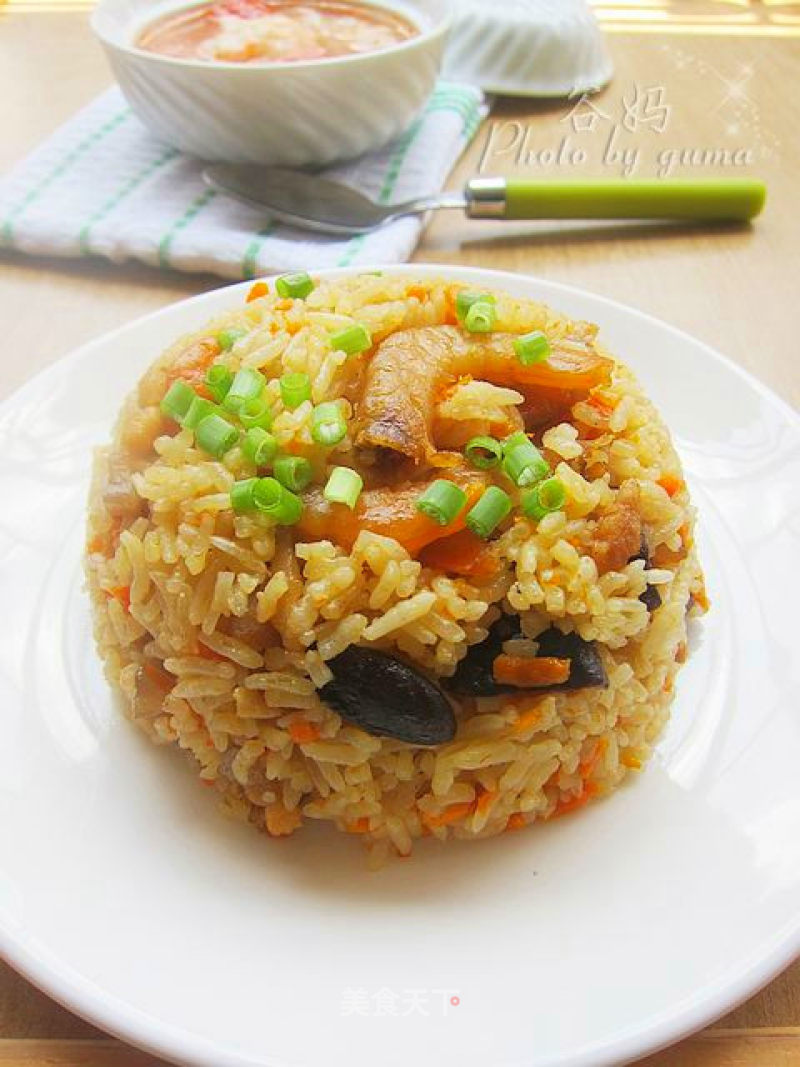 香菇虾仁饭的做法