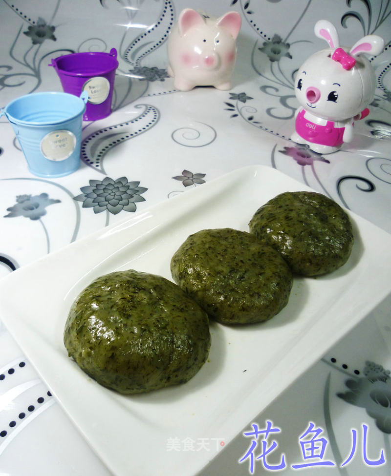 黑洋酥馅青团的做法