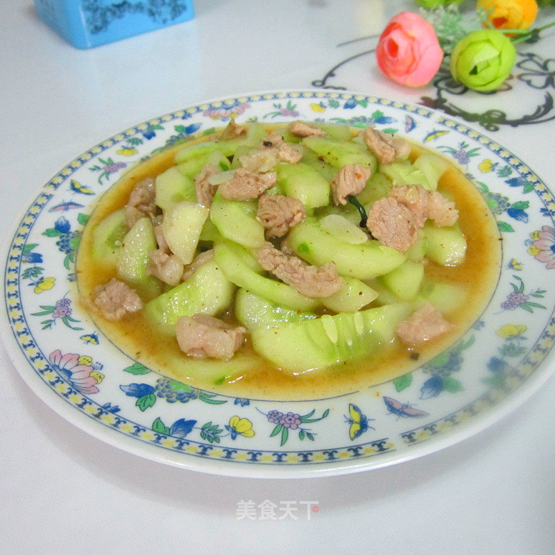 蒜片黄瓜炒肉的做法