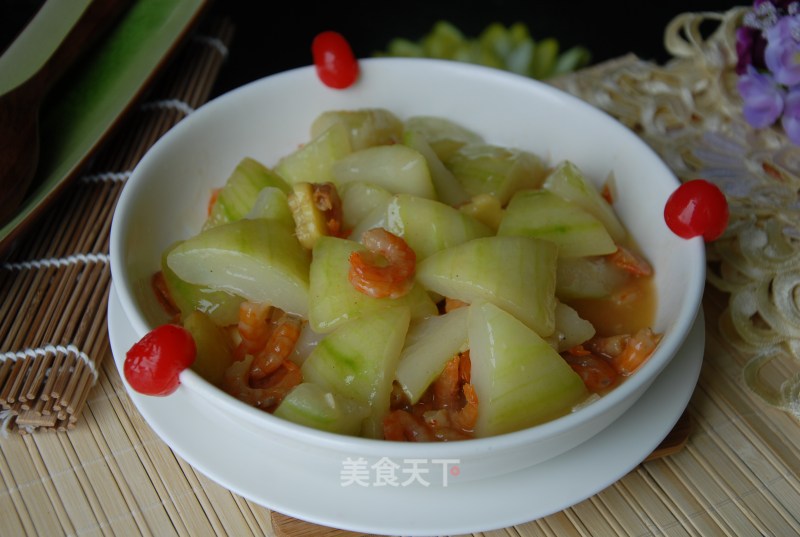 虾干焖节瓜的做法
