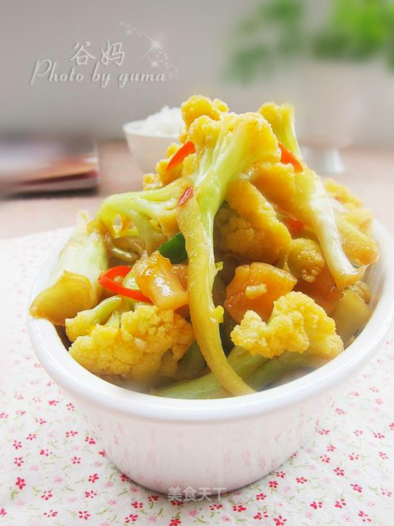 干贝煸花菜的做法