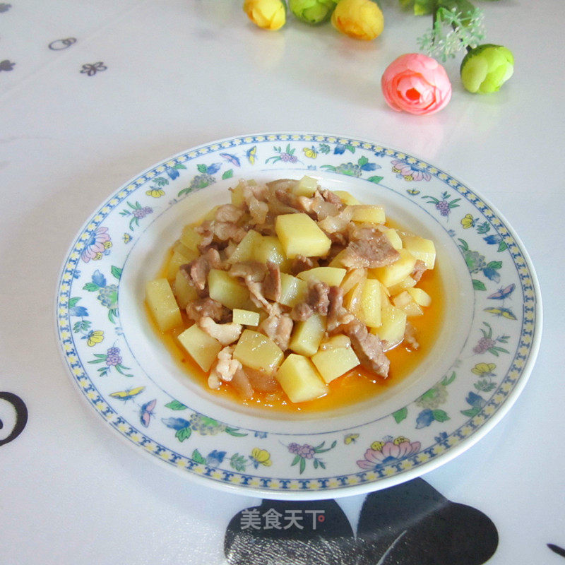 土豆丁炒肉的做法