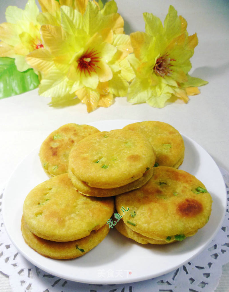香芹玉米面煎饼的做法