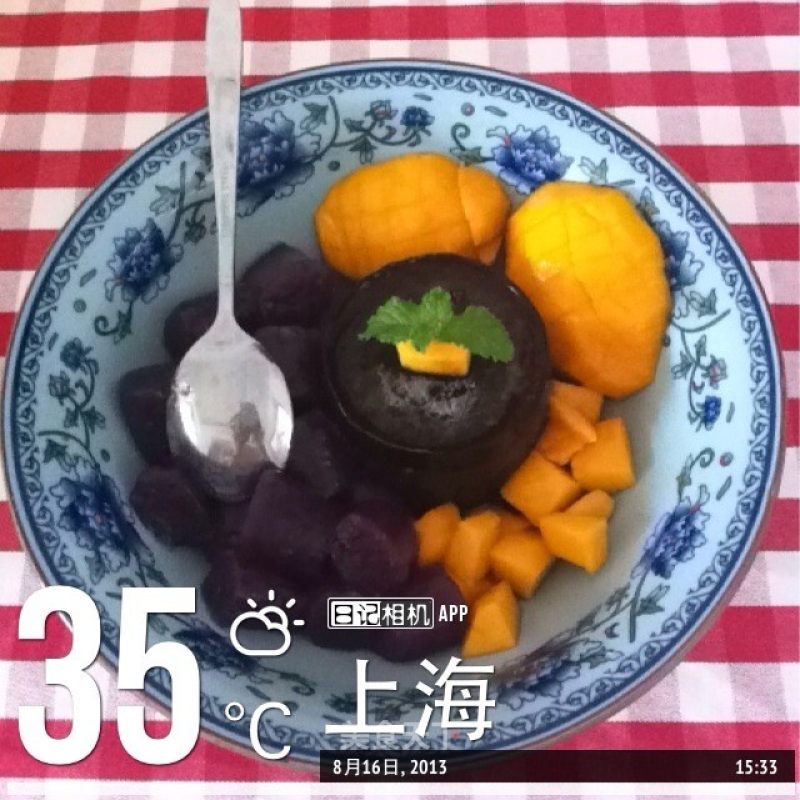 黄桃芋圆烧仙草的做法