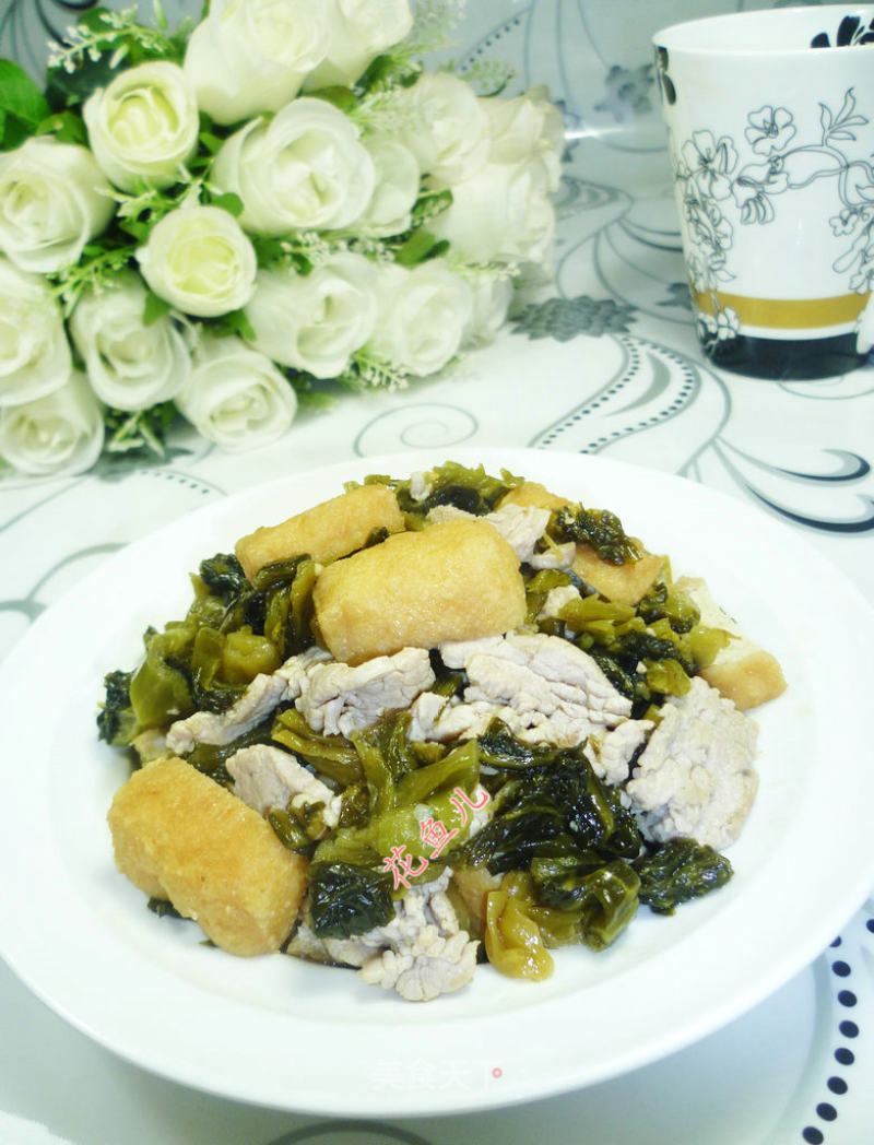油豆腐里脊肉炒酸菜的做法