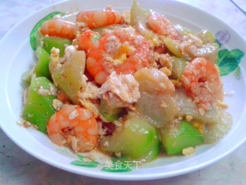 产后健康菜品——丝瓜炒虾仁的做法