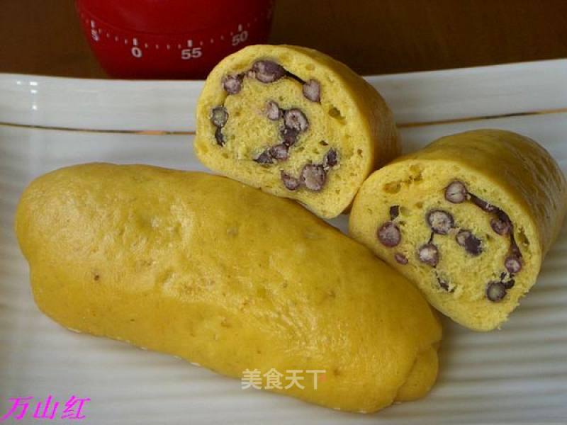 南瓜蜜豆馒头的做法