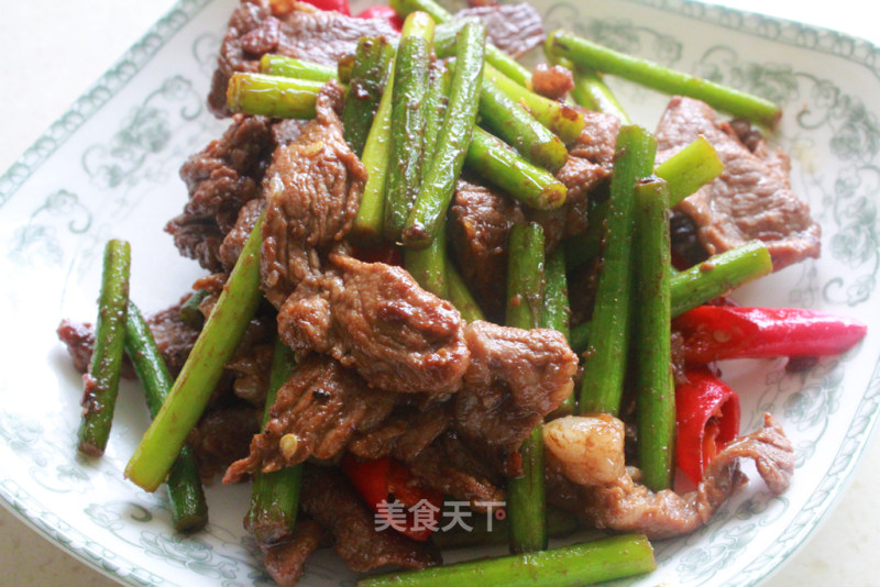 蒜薹炒肉片的做法