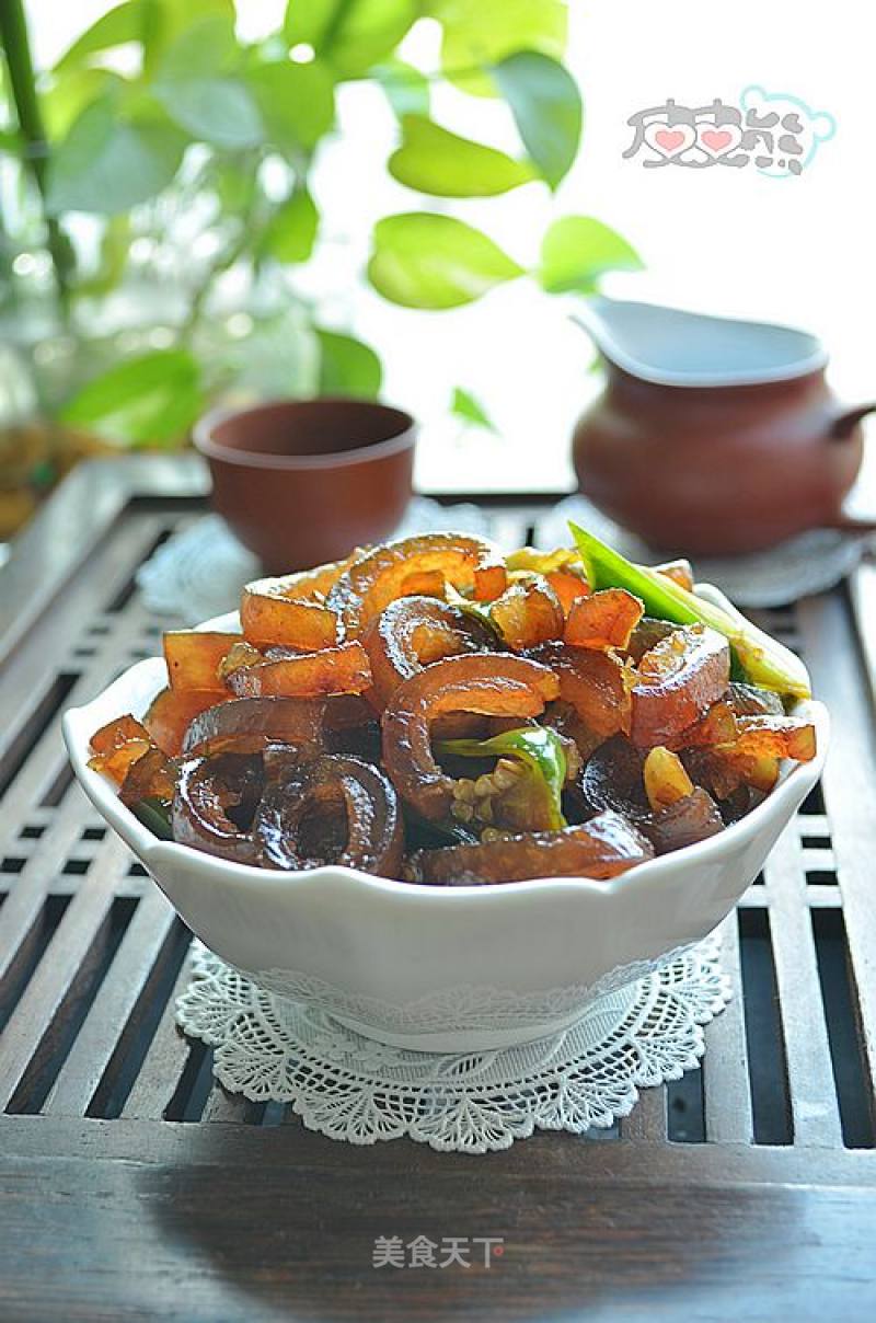 小炒腊肉皮的做法