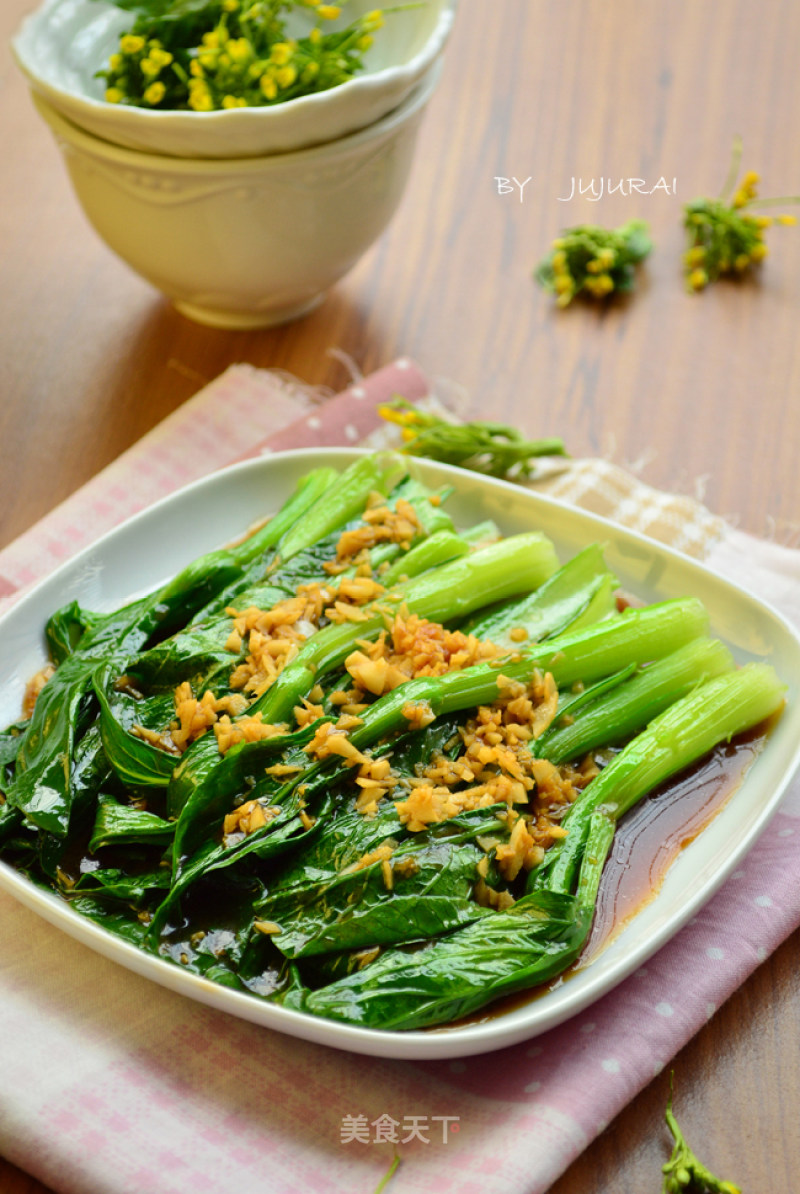 白灼菜心的做法