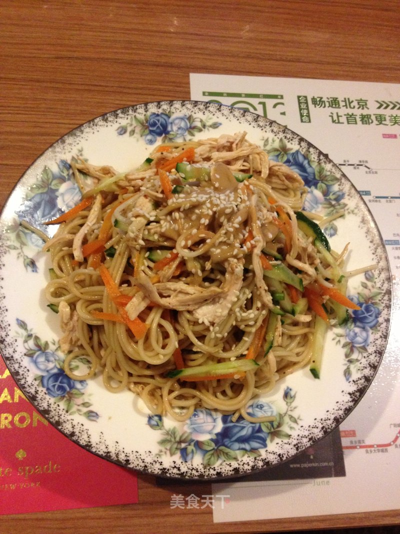 鸡丝凉面的做法