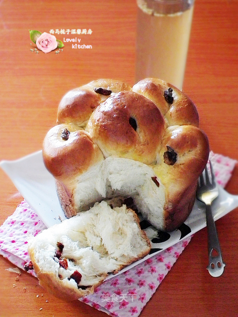 圣女果干圆形吐司【面包机版】的做法