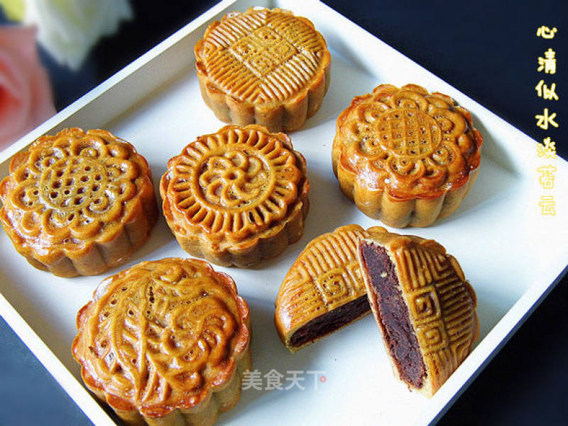 中秋提前预热———————【传统豆沙月饼】