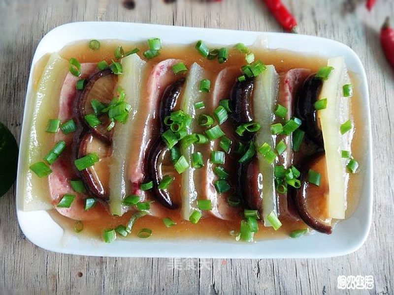 香菇火腿蒸冬瓜的做法
