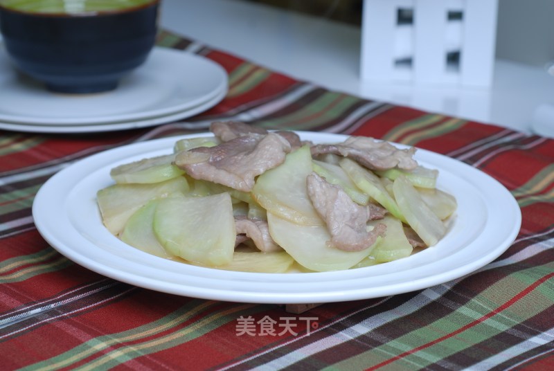 菜果炒肉片的做法